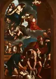 The Burial of Saint Petronilla by Giovanni Francesco Barbieri, called Il Guercino, studio of, Oil on canvas (relined), sold Nov 2019
