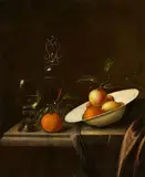 Still Life with Fruit, a Rummer, and a Glass Goblet by Netherlandish School 17th century, Oil on canvas (relined), offered Nov 2019