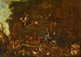 attributed to Carl Borromäus Ruthart, Adam and Eve in Paradise, Oil on canvas (relined)