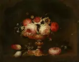 French School 17th century, Flowers in an Ornamental Bowl