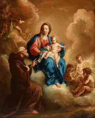 Giovanni Odazzi, The Vision of Saint Francis of Paola, Oil on copper