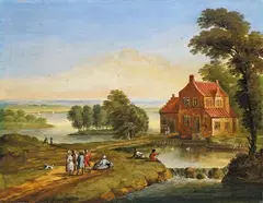 River Landscape with Fishermen by Jan Frans van Bredael, Oil on copper, sold Nov 2019