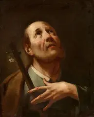 Giuseppe Angelini, The Head of a Saint, Oil on canvas (relined)