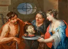 Salome with the Head of John the Baptist by Johann Georg Platzer, Oil on copper, sold Nov 2019