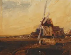 Le vieux moulin by Eugène Isabey, Watercolour on paper backed with blue tinted paper, offered Nov 2019