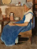 Bernard Bouted de Monvel, La Mère Caillot, Watercolour over pencil on paper
