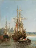 Jules Achille Noël, Coastal Landscape in the Bretagne, Oil on panel