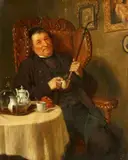 Eduard von Grützner, After the Day's Work
