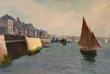 Alexander Semenovich Egornov, The Harbour of Le Havre, Oil on canvas
