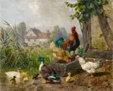 Carl Jutz the Elder, Two Henhouse Scenes