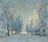 Konstantin Gorbatov, A Winter's Day, Oil on canvas (relined)
