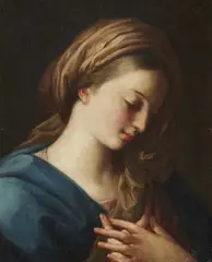 attributed to Pompeo Batoni, The Virgin Mary, Oil on canvas
