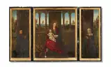Folding Altarpiece with the Virgin Mary and Donors by Probably Bruges School late 15th century, Oil on panel, sold Sep 2019