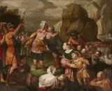 Flemish School 17th century, The Reconciliation of Jacob and Esau, Oil on panel (mounted on panel)