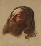 German School 19th century, Study of John the Baptist, Oil on canvas (relined)