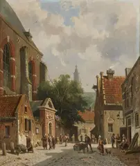Adrianus Eversen, View of Haarlem, Oil on canvas