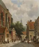 Adrianus Eversen, View of Haarlem, Oil on canvas