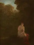 Nymph in a Forest by Henri Fantin-Latour, Oil on canvas, backed with an additional canvas, sold Sep 2019