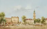 Peter Götz Pallmann, The Garnisonkirche in Potsdam, Oil on hardboard