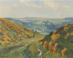 Flowering Broom near Reifferscheid by Fritz von Wille, Oil on canvas, sold Sep 2019