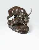 A bronze group "Panthère Saisissant un Cerf" by Antoine-Louis Barye, Bronze with fine brown patina. A large group depicting a panther attacking a stag. Signed to the integral plinth "BARYE", offered Sep 2019