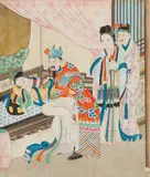 An album depicting twelve erotic scenes. Ink and colour on silk. by Anonymer Maler des 19. Jh., An album depicting twelve erotic scenes. Ink and colour on silk. Album, sold Jun 2019