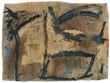Emil Schumacher, G-17/1986, 1986, Two-sided work: gouache on paper and gouache, partially mixed with dried grass, on paper. Approx