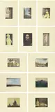 Hans-Peter Feldmann, Klassiker-Gemälde, 1978, 12 offset prints, watercoloured, on paper. Each