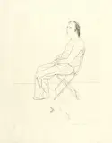 David Hockney, Mo with five leaves, 1971, Etching on card