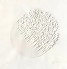 Untitled by Günther Uecker, 2014, Embossing on card, sold Jun 2019