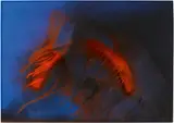 Otto Piene, Light Rain, 1976, Gouache and traces of fire on card
