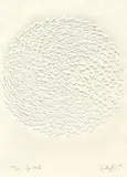 Spirale by Günther Uecker, 2005, Embossing on card, sold Jun 2019
