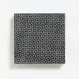 François Morellet, 3 Trames de grillage 0° 30° 60°, 1973, Metal grid, multiple layers, on wood on metal