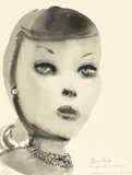 Marlene Dumas, Barbie (with pearl necklace), 1997, Lithograph in colours, on wove paper, the full sheet,