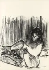 Eric Fischl, Untitled, 1985, Charcoal on paper. Approx