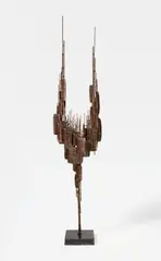 Harold Cousins, Gothique Plaiton, Cambre, 1971/1975, Sculpture made from metal rods and metal elements, soldered. Height approx