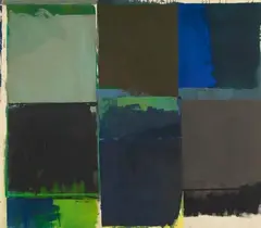 Overlay by Alan Green, 1973, Oil on canvas, sold Jun 2019