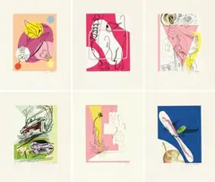 Sigmar Polke, Vollmond im Widder, Kassette mit 40 farbigen Serigrafien/Lithografien auf Büttenkarton