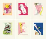 Sigmar Polke, Vollmond im Widder, Kassette mit 40 farbigen Serigrafien/Lithografien auf Büttenkarton