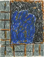 Untitled by Günther Förg, 1994, Oil crayon on paper, sold Jun 2019
