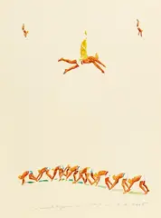 Leuchtspur by Norbert Bisky, 2005, Watercolour and graphite on card, sold Jun 2019