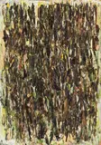 Gerhard Hoehme, Borkenbild - grünlich, 1958, Oil and collage on hardboard