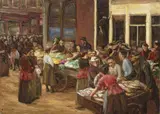 Max Liebermann, Judengasse in Amsterdam, 1909, Oil on canvas