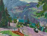Hans Purrmann, Landschaft mit Promenade