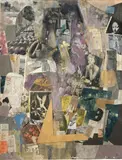 Kurt Schwitters, Untitled (Counterfoil), 1942/1945, Collage, oil, paper, and fabric on fibreboard