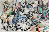 André Lanskoy, Les Noirs gagnent, 1958, Oil on canvas