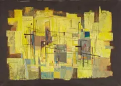Francis Bott, Composition, 1952, Oil on canvas