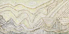 Serge Charchoune, Bach, flûte et clarinette No. 2, 1957, Oil on canvas