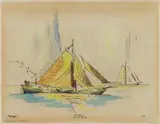 Lyonel Feininger, Tjalks auf der Ostsee