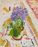 Blumen vor Teppich by Erich Heckel, 1937, Watercolour and opaque white over chalk drawing on laid paper, offered May 2019